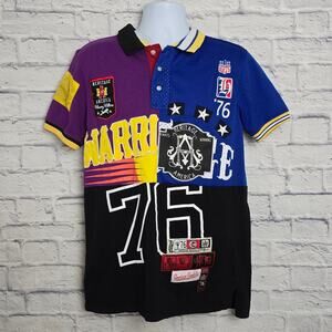 Heritage By America 1776 Denim Distillery Size Medium All Over Stitched Shirt